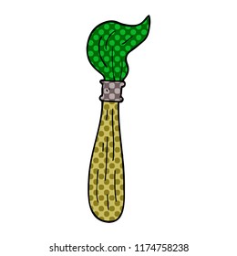 cartoon doodle paint brush
