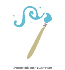 cartoon doodle paint brush