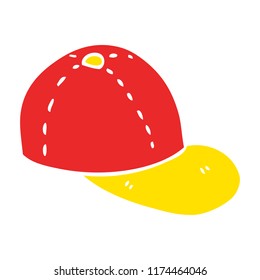 cartoon doodle peaked cap