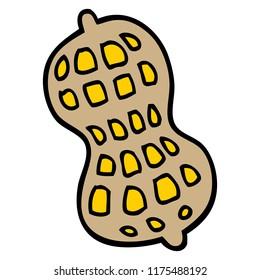 cartoon doodle peanut