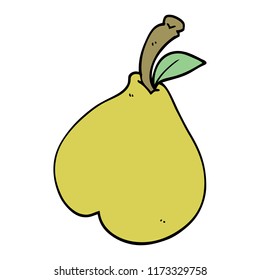 cartoon doodle of a pear