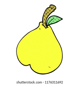 cartoon doodle of a pear
