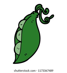 garbanzos de doodle de dibujos animados en la vaina