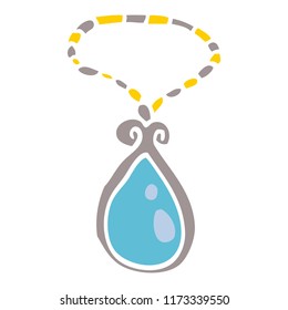 cartoon doodle of a pendant