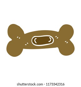 hueso de mascota del doodle de dibujos animados