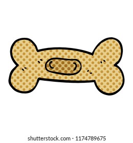 hueso de mascota del doodle de dibujos animados