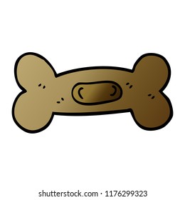 hueso de mascota del doodle de dibujos animados