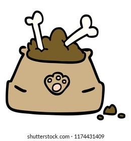 cartoon doodle pet bowl