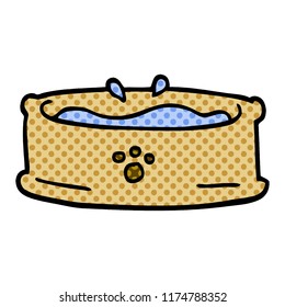 cartoon doodle pet bowl