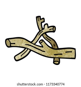 cartoon doodle pile of twigs