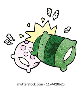 almohadas de doodle de dibujos animados