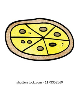 desenho animado doodle pizza
