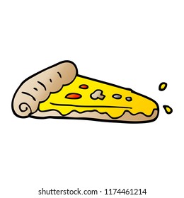 cartoon doodle pizza slice