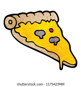 porción de pizza del doodle de dibujos animados