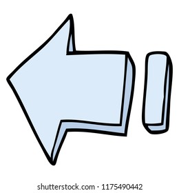 cartoon doodle pointing arrow