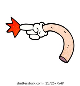 cartoon doodle pointing hand