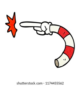 cartoon doodle pointing hand