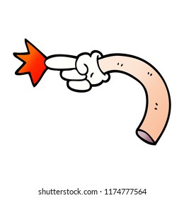 cartoon doodle pointing hand