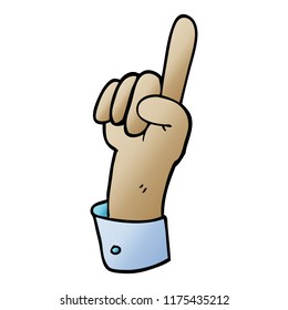 cartoon doodle pointing hand