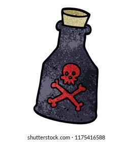 cartoon doodle poison bottle