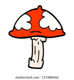 cartoon doodle poisonous toadstool