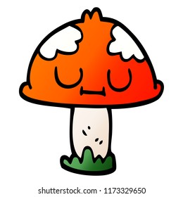 cartoon doodle poisonous toadstool