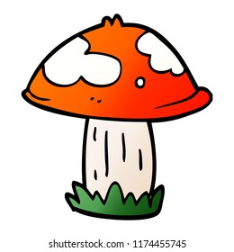 cartoon doodle poisonous toadstool