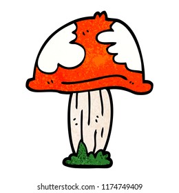 cartoon doodle poisonous toadstool