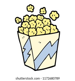 doodle de dibujos animados palomitas de maíz