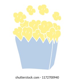 cartoon doodle popcorn