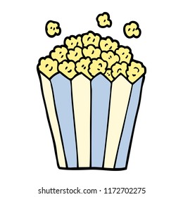 cartoon doodle popcorn