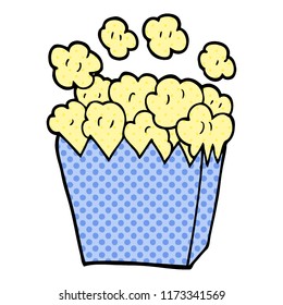 cartoon doodle popcorn