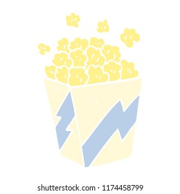 cartoon doodle popcorn