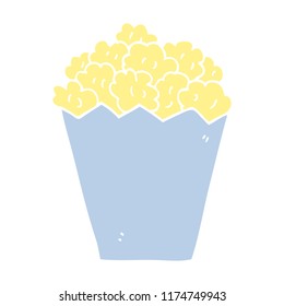 cartoon doodle popcorn