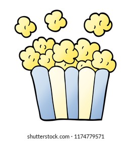 cartoon doodle popcorn