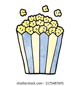 cartoon doodle popcorn