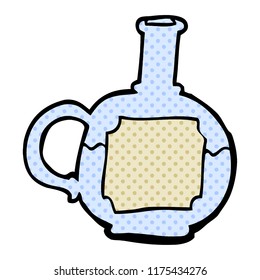 cartoon doodle of potion bottle