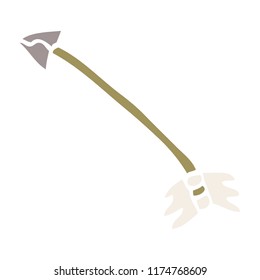 desenho animado rabiscar seta primitiva