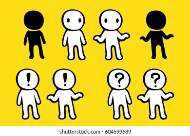 Cartoon doodle question word vector