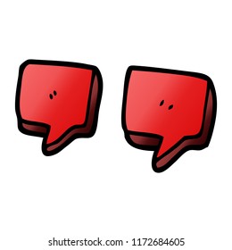 cartoon doodle quotation marks
