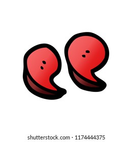 cartoon doodle quotation marks