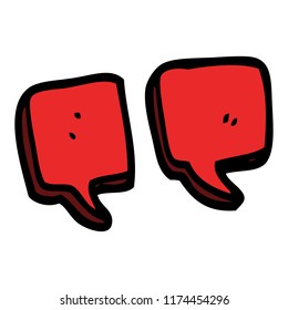 cartoon doodle quotation marks