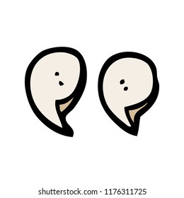 cartoon doodle quotation marks