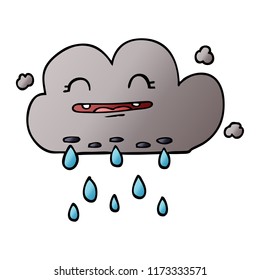 cartoon doodle rain cloud