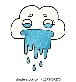 Cartoon-Doodle-Regenwolke