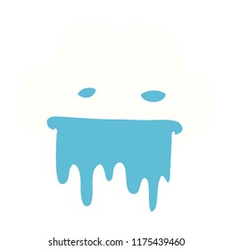 nube de doodle de dibujos animados