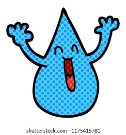 cartoon doodle rain drop