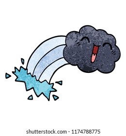 caricatura doodle nube de arcoiris
