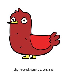 pájaro rojo garabato