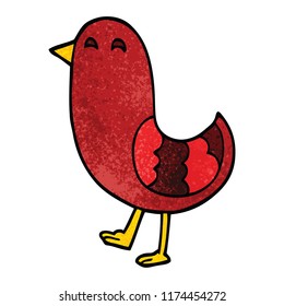 pájaro rojo garabato